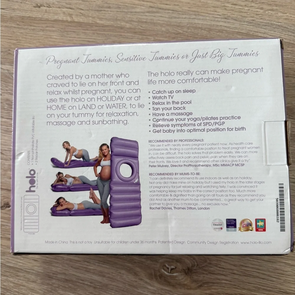 NIB Halo Lavender Inflatable Pregnancy Support Floatie - Picture 5 of 5